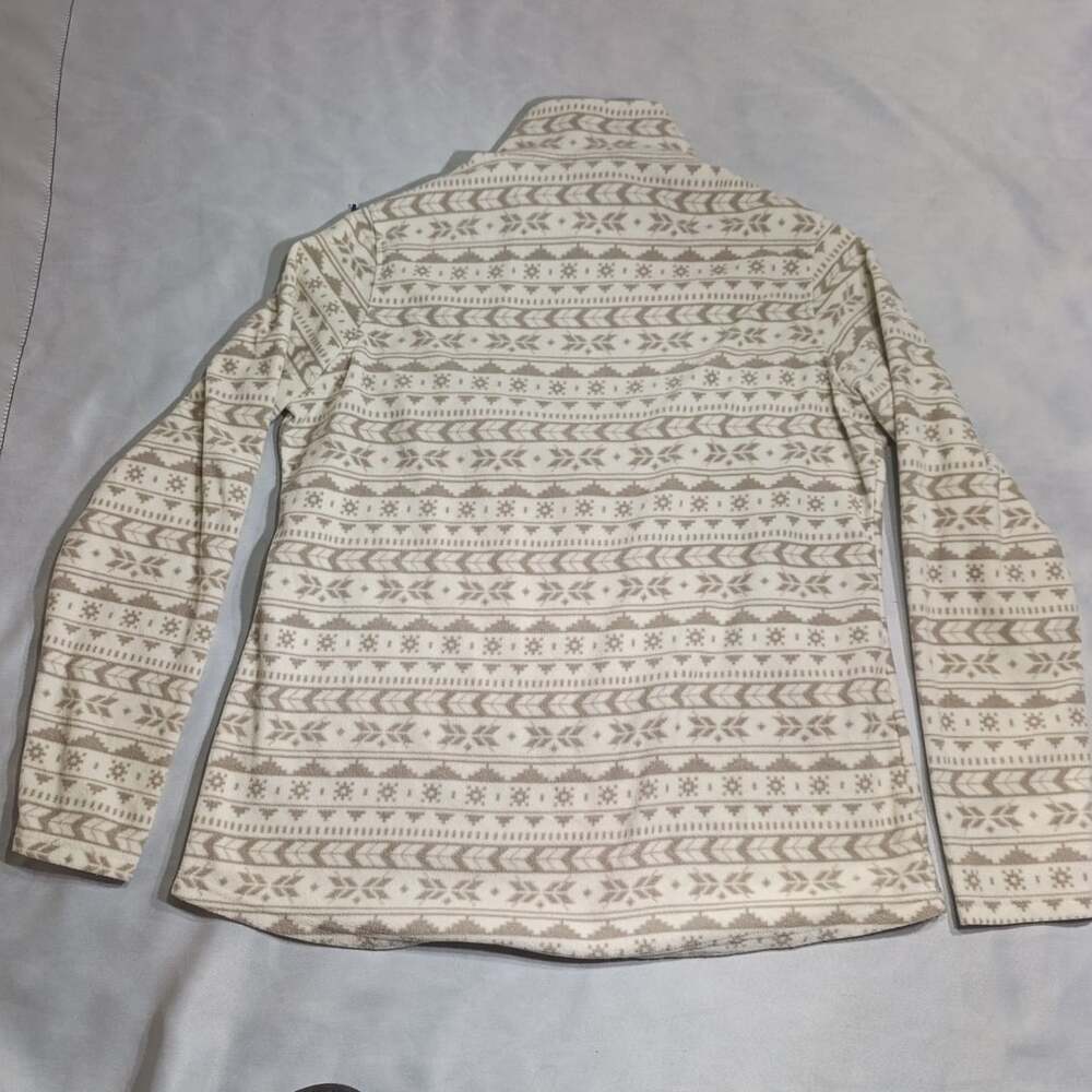 Avalanche Fleece Pullover Size XL Beige Fair Isle 1/4 Zip - Picture 7 of 8
